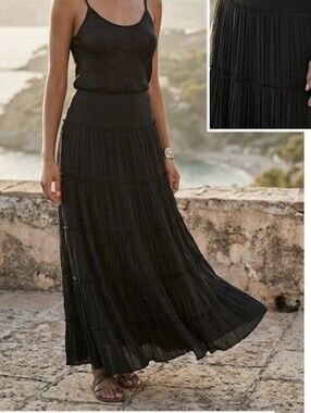 Vintage Karen Kane Tiered Maxi Skirt